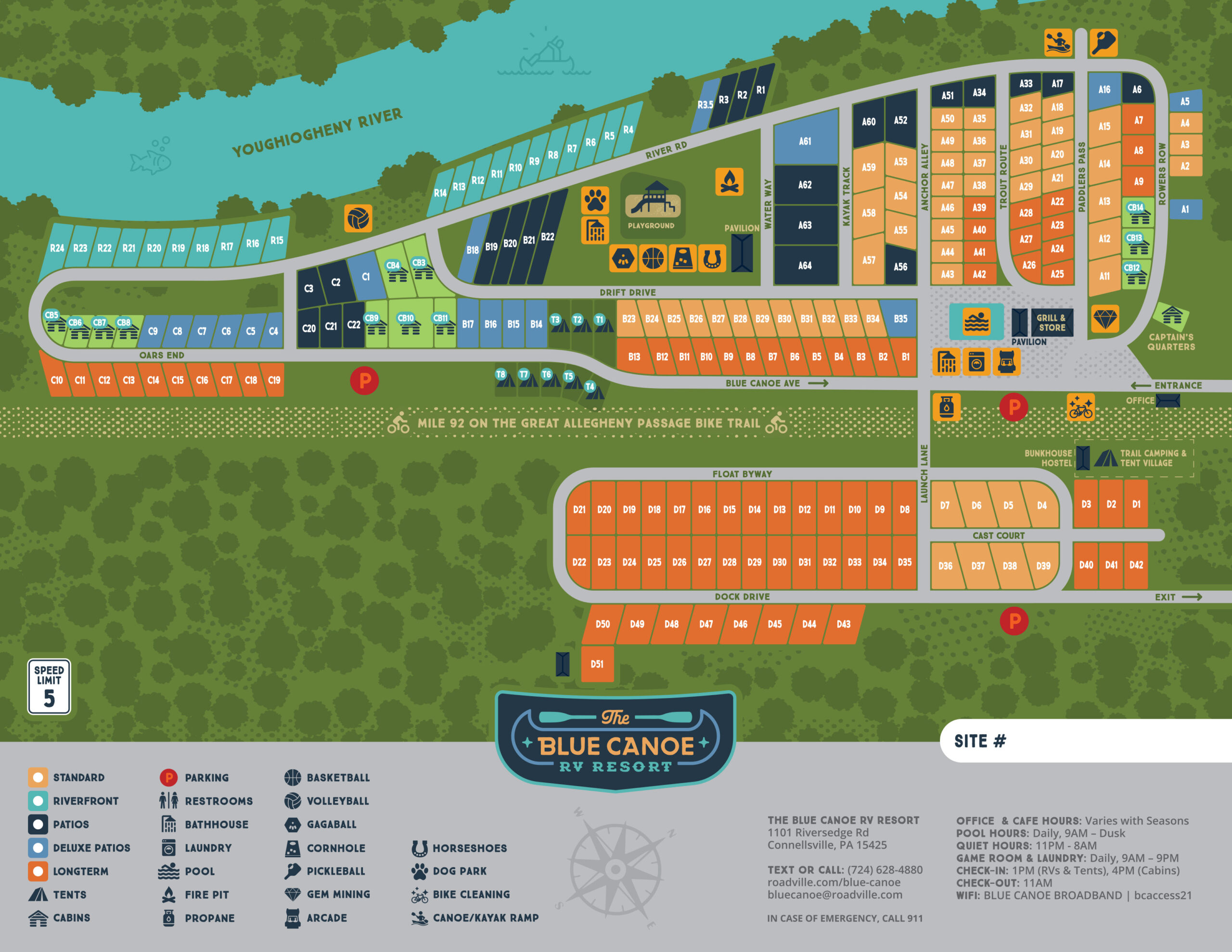 Blue Canoe Map
