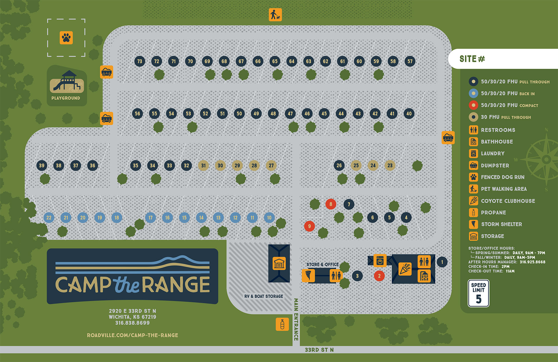 Camp The Range Campground Map